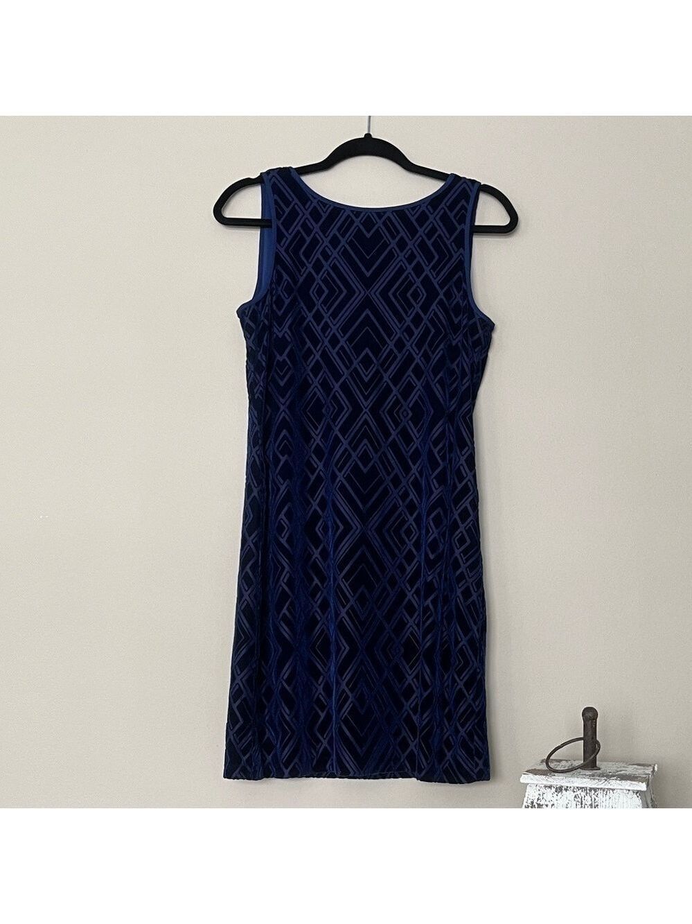 WhiteHouse Black Market velvet burnout sleeveless dress